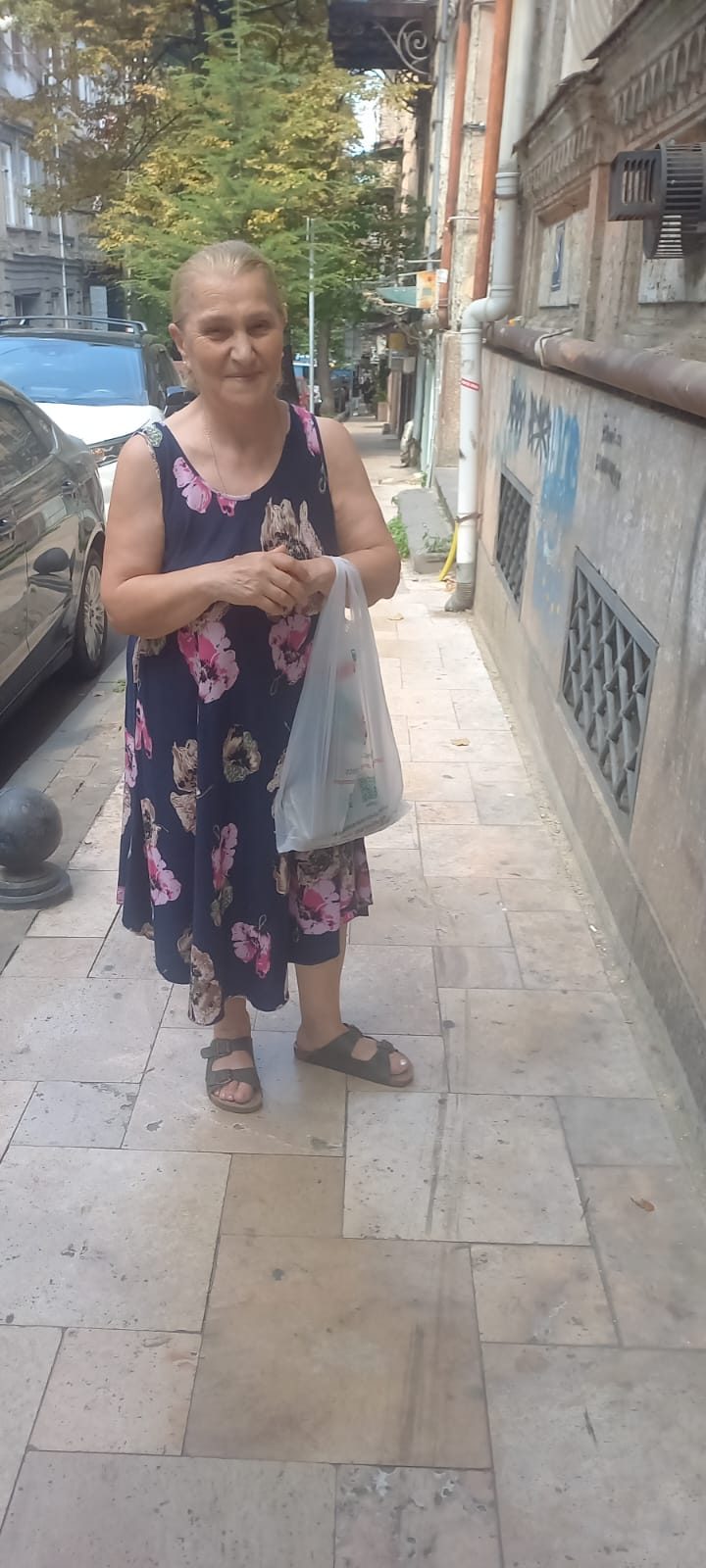 A babushka of Sololaki, in her street